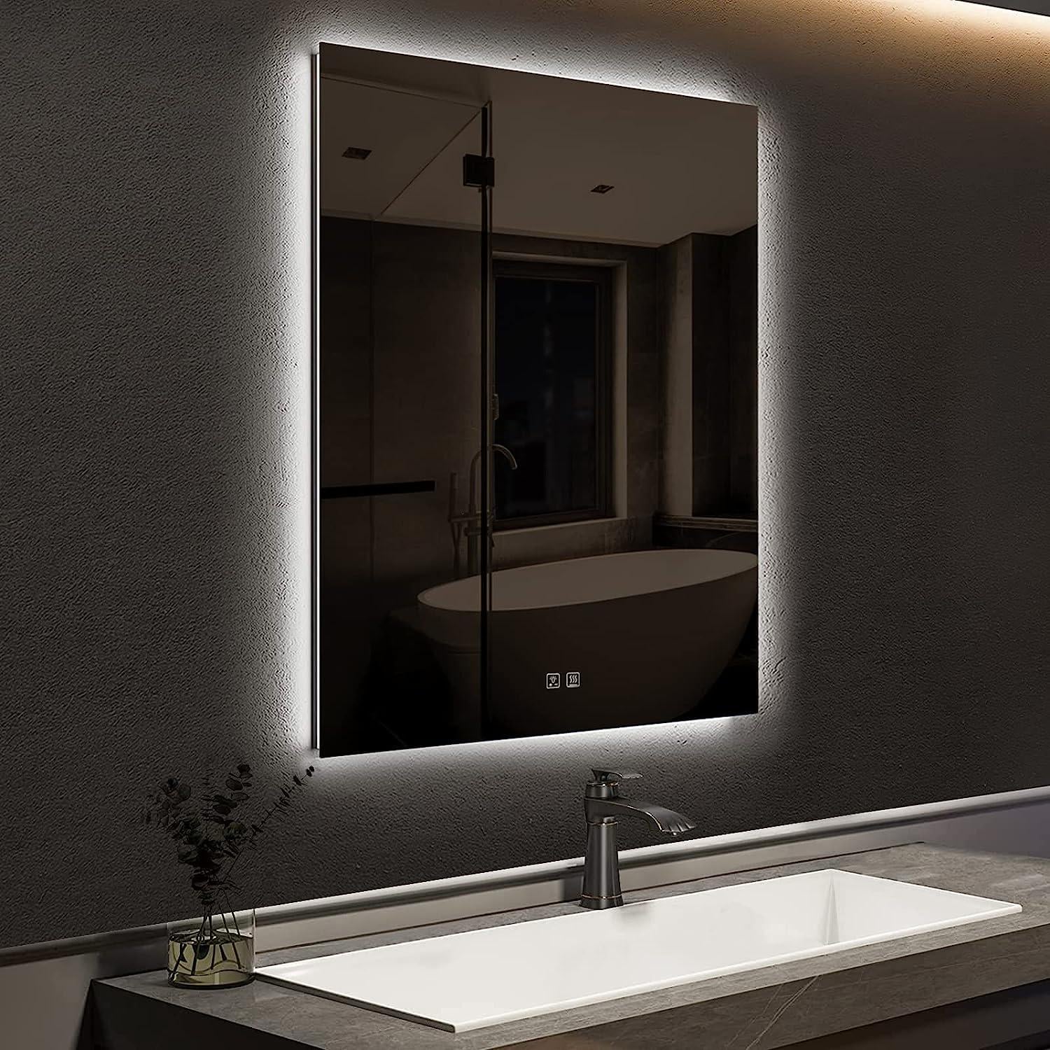 Зеркало Dim Dzerkal NERIA с LED-подсветкой/сенсорным управлением/подогревом 80х160 см (11983)