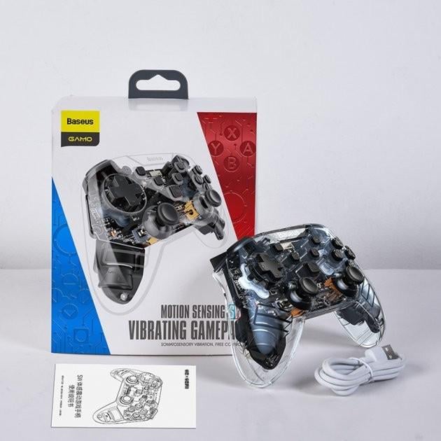 Джойстик Baseus Motion Sensing SW Vibrating Gamepad Прозорий (GMSWA-01) - фото 6