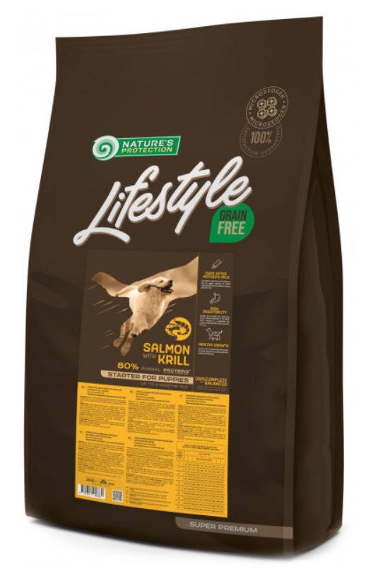 Корм для собак Nature's Protection Lifestyle Grain Free Salmon with krill Starter 10 кг