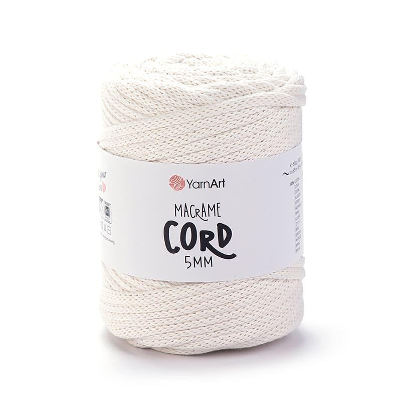 Пряжа YarnArt Macrame Cord 5mm 752 Молочный