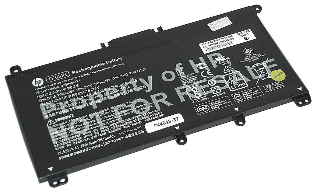Аккумулятор для ноутбука HP TF03XL Pavilion 15-cc 11,55 V 3630 mAh (058533) Аккумулятор для ноутбука HP TF03XL Pavilion 15-cc 11,55 V 3630 mAh (058533)