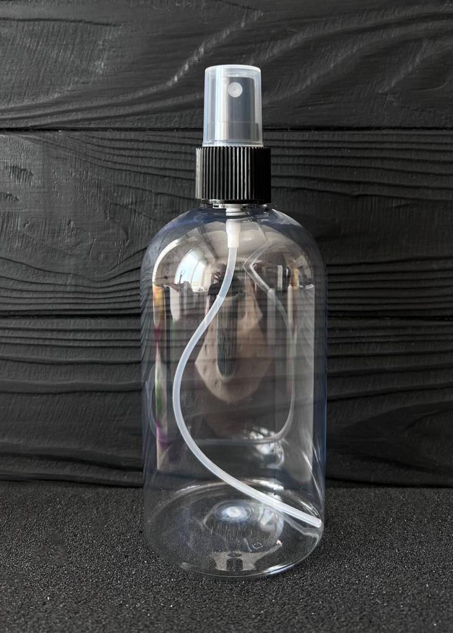 Флакон с ребристым спреем 24/410 350 мл Прозрачный/Черный (04900+21800) - фото 1 Флакон с ребристым спреем 24/410 350 мл Прозрачный/Черный (04900+21800) - фото 1