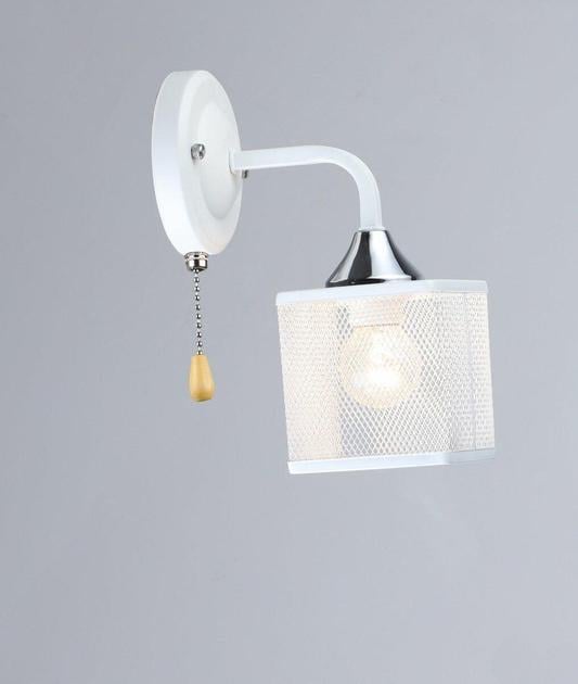 Бра настінне Valeso з одним плафоном в сітку Е27 IP20 B N6637/1W 60W Білий/Хром (28687177)