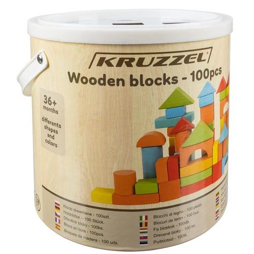 Бруски деревянные Kruzzel 22666 100 шт. с ведром и сумкой (5095bf-3169921007)