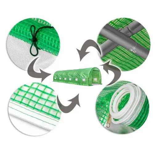 Теплиця садова Bonro UP-18м² з вікнами з армованою плівкою Зелений (SI-UP18GR) - фото 11