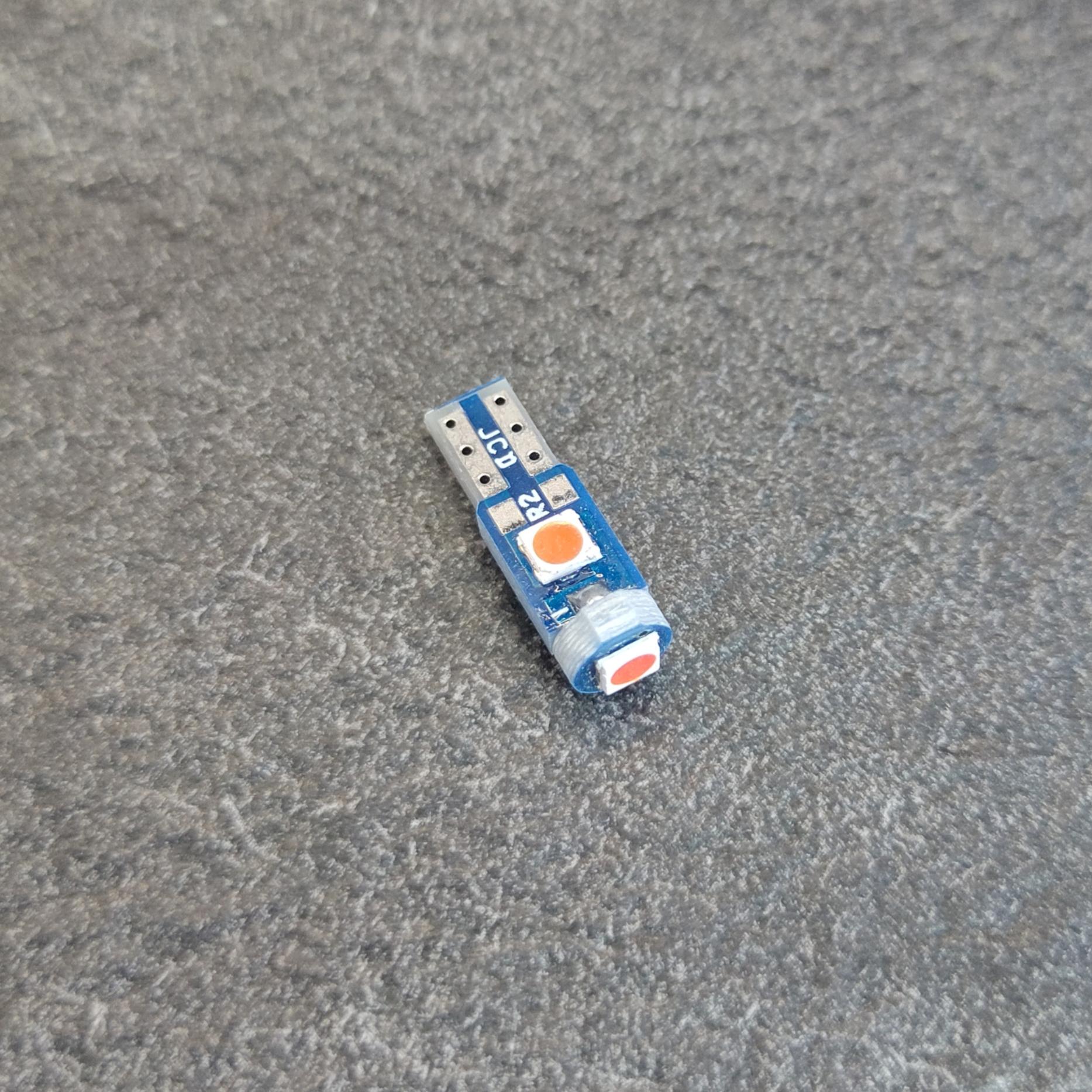 Автолампа T5 W2,3W 3SMD 3030 LED Красный (520STORE3)