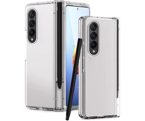 Чехол-накладка Omeve Shockproof Pen Holder для Samsung Galaxy Z Fold4 из защитным стеклом Прозрачный