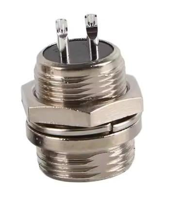 Разъем соединительный цилиндрический GX12-12M-2B 2 pin штекер (2823895200) - фото 4