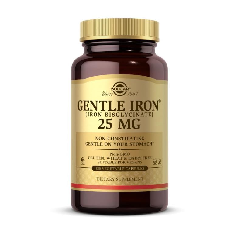 Залізо бісгліцинат хелат Solgar Gentle Iron 25 mg 180 вег. капс.