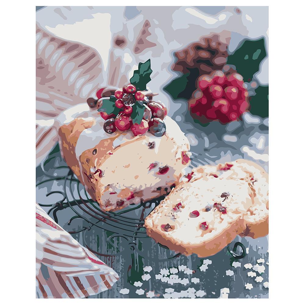 Картина по номерам Strateg Рождественский кекс 40x50 см (VA-1120)