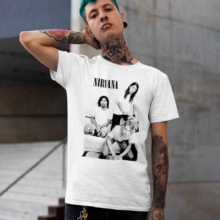 Футболка унисекс Nirvana Bathroom Poster M Белый (0000009501)