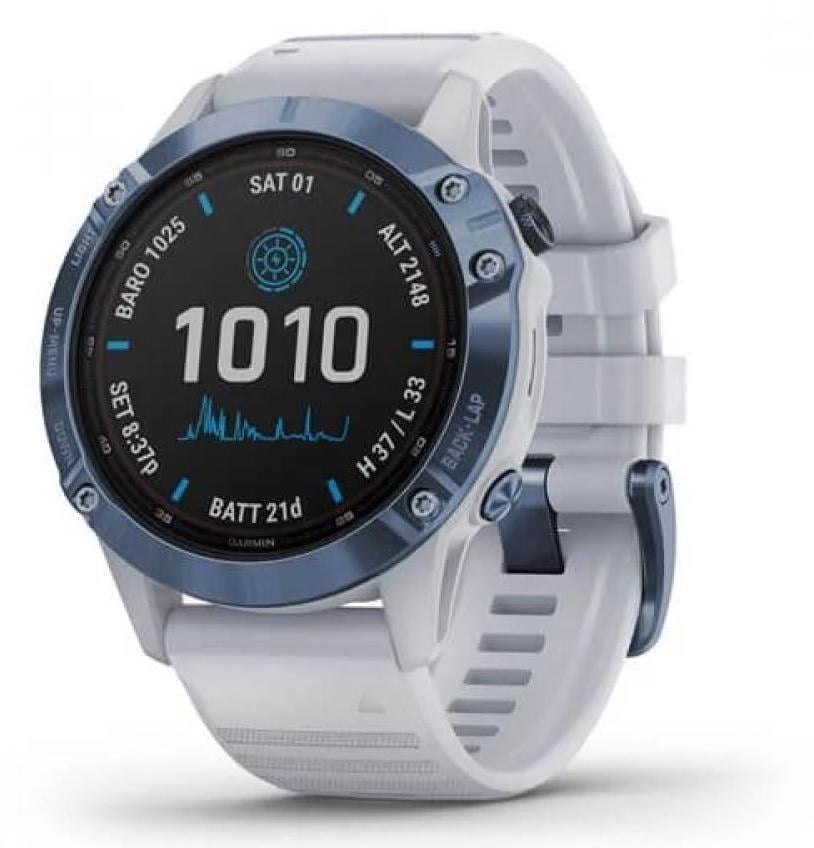 Смарт-годинник Garmin Fenix 6 Pro Solar Edition Mineral Blue with Whitestone Band (010-02410-19/18) Смарт-годинник Garmin Fenix 6 Pro Solar Edition Mineral Blue with Whitestone Band (010-02410-19/18)