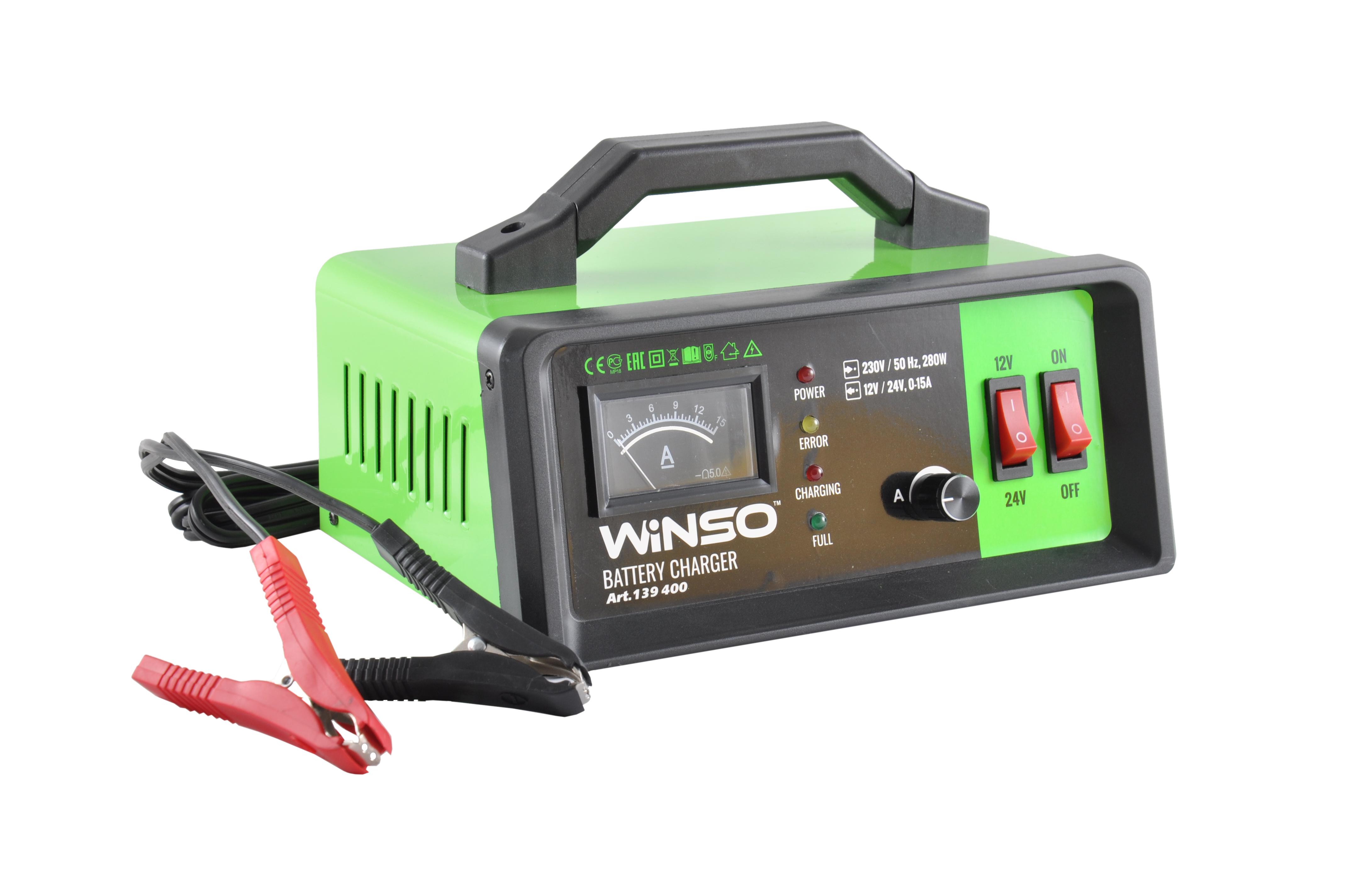 Зарядное устройство АКБ с регулировкой напряжением 12-24 В