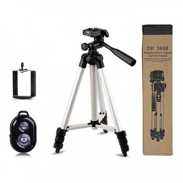 Штатив для камери і телефону Tripod DK-3888 Чорний (SM 013) Штатив для камери і телефону Tripod DK-3888 Чорний (SM 013)