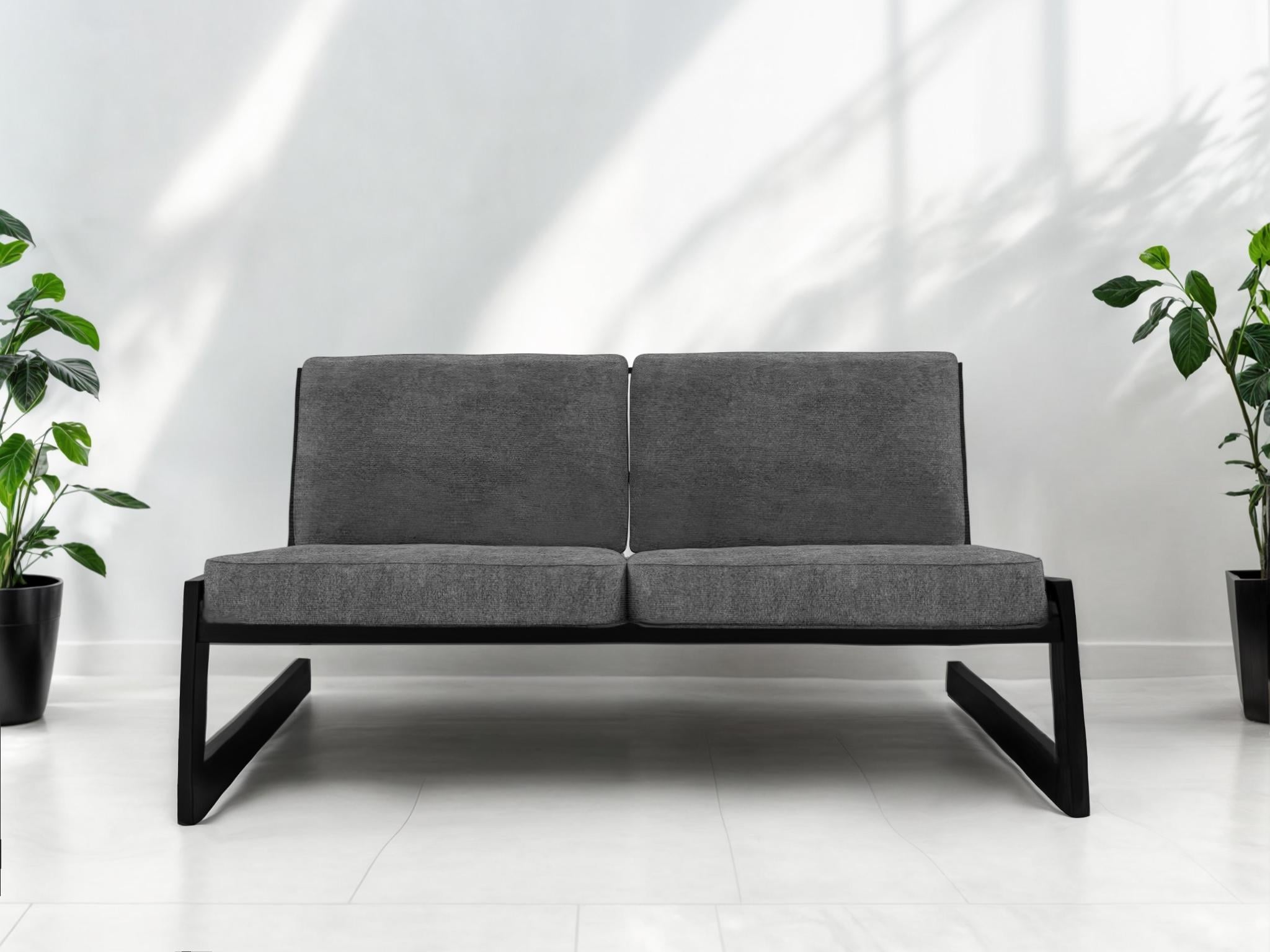 Диван металлический Tobi Sho Флекс DV6 с подушками 750х1560х700 мм рогожка 34/Светло-серый (DV069387)