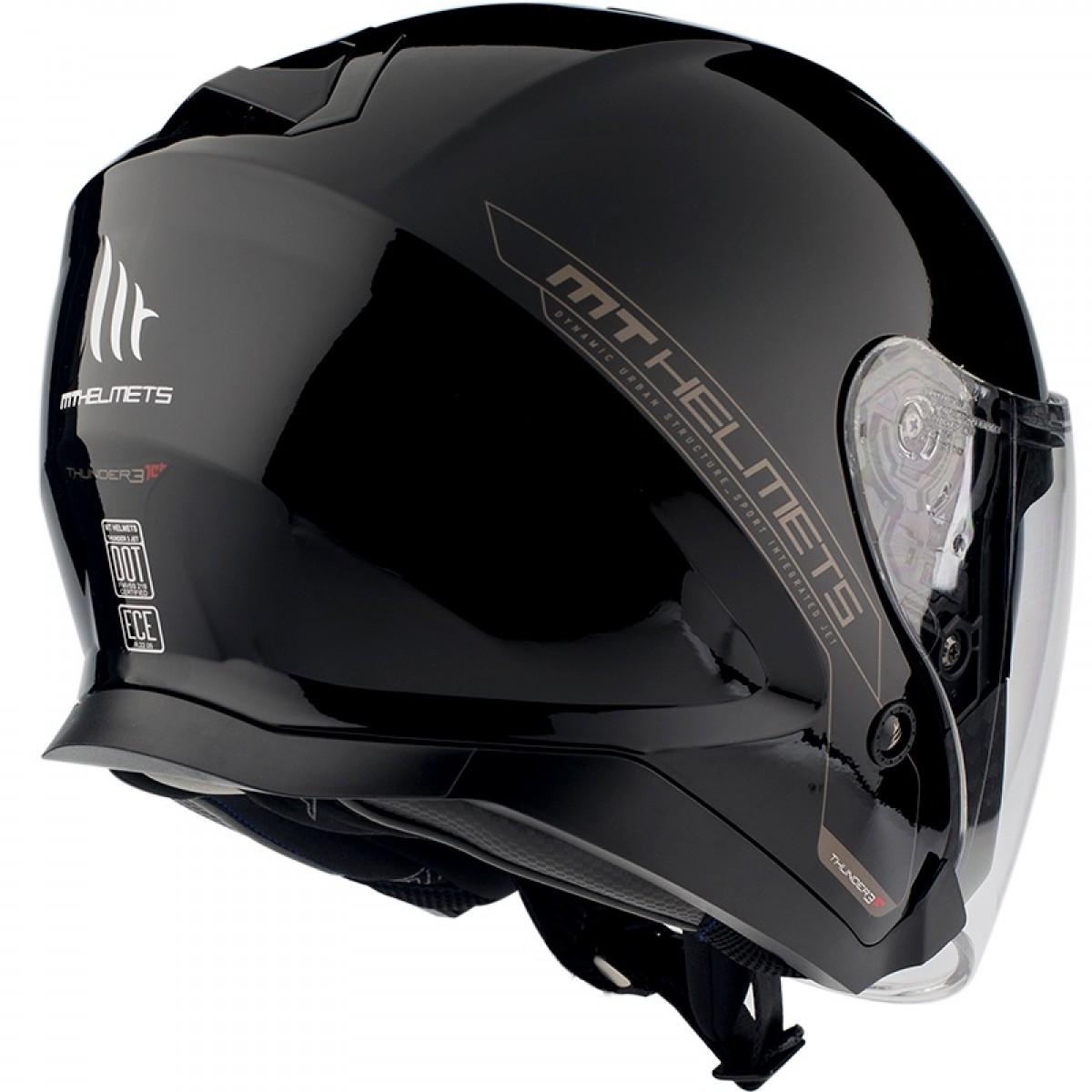 Мотошлем MT HELMETS THUNDER 3 Jet Solid S Gloss Black (22002) - фото 3 Мотошлем MT HELMETS THUNDER 3 Jet Solid S Gloss Black (22002) - фото 3