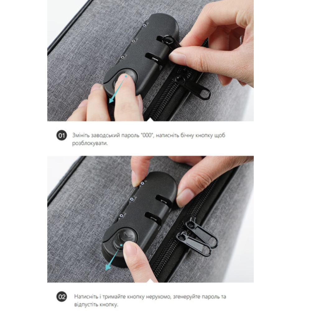 Сумка для документов водостойкая дорожная с кодовым замком (5888) - фото 4 Сумка для документов водостойкая дорожная с кодовым замком (5888) - фото 4