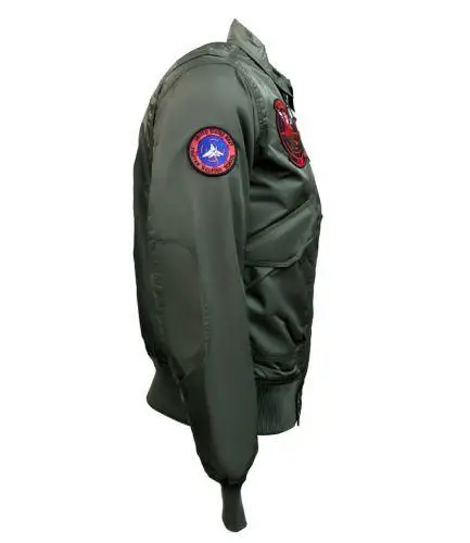 Бомбер Top Gun CWU-45 Flight Jacket with patches XL Olive (TGJ1900OXL) - фото 3