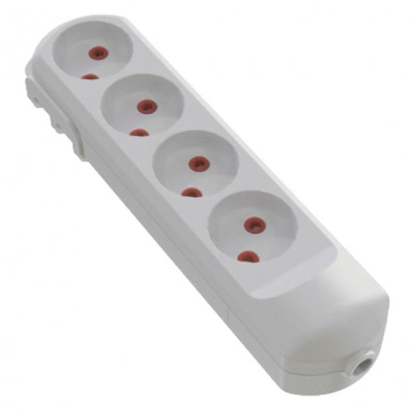 Колодка для подовжувача Neomax NX500400 4 гнізда без заземлення Білий