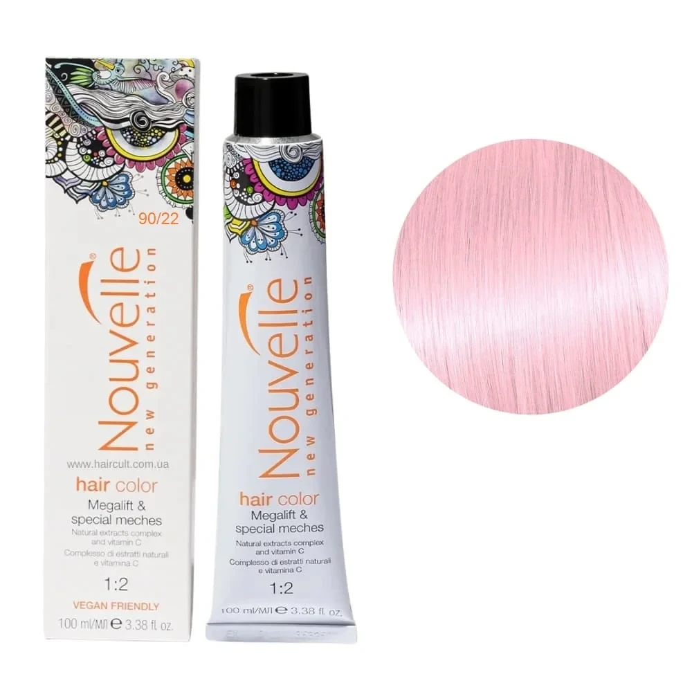 Краска для волос Nouvelle Hair Color 90/22 Розовый перламутр 100 мл