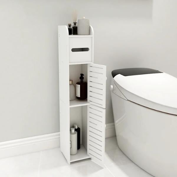 Полиця стелаж PK-01 пластикова у ванну 80х15х15 см Білий