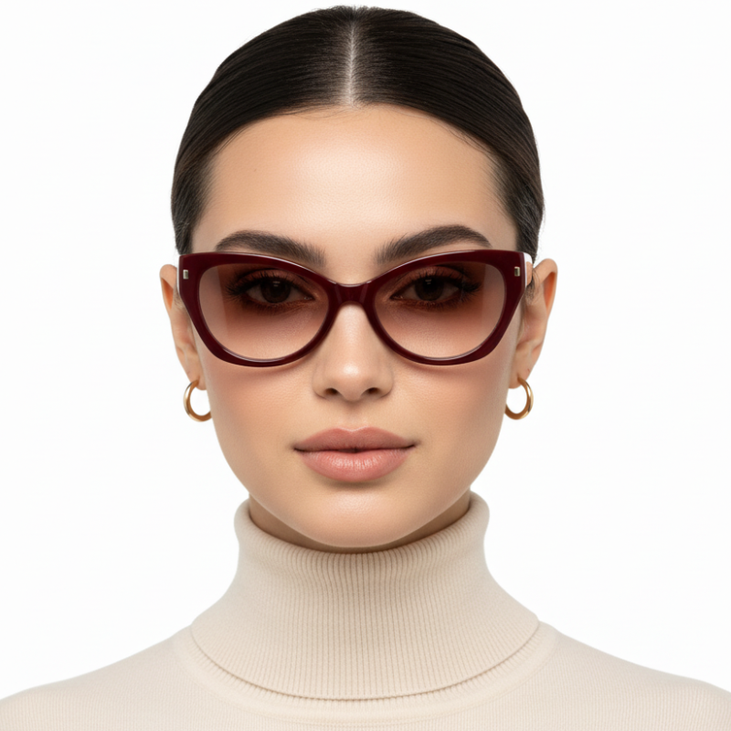 Окуляри жіночі фотохромні для зору полімерні лінзи С2 -2.5 Червоний (24014)