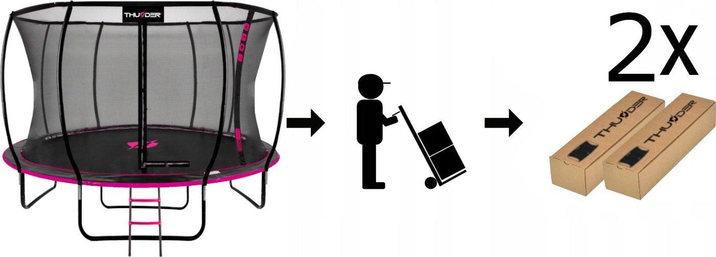 Батут Thunder INSIDE ULTRA с внутренней сеткой 12 футов 374 см Черно-розовый (407477) - фото 8 Батут Thunder INSIDE ULTRA с внутренней сеткой 12 футов 374 см Черно-розовый (407477) - фото 8