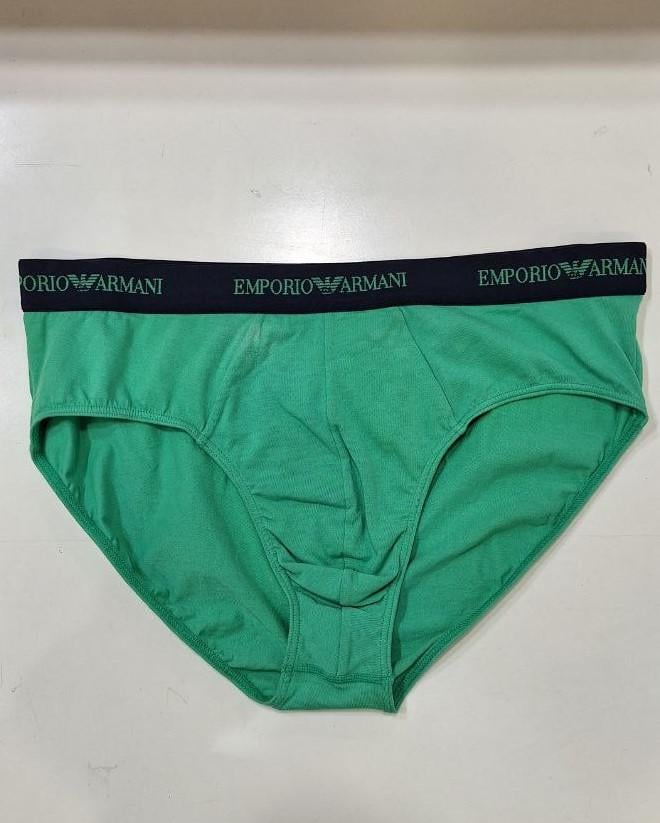 Трусы мужские слипы Emporio Armani XL Зеленый (6P717-111321zel)