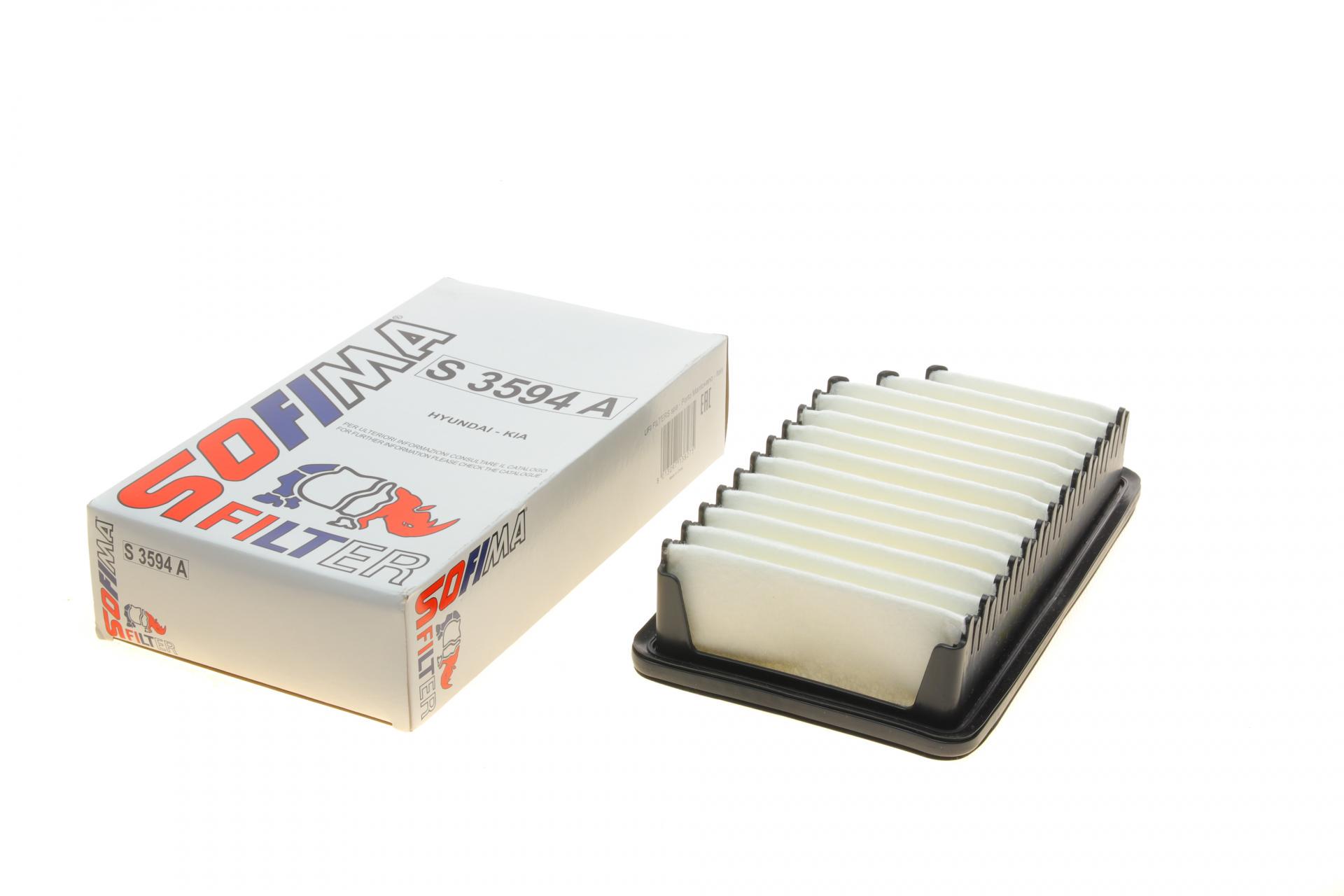 Фільтр повітряний SOFIMA для Hyundai Accent 1,4/1,6 10-/Kia Rio III 1,1-1,6 11- (S 3594 A)