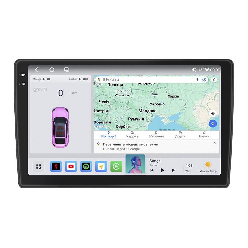 Автомагнитола штатная Lesko для Hummer H2 I рестайлинг 2007-2009 10" 4/64 QLED CarPlay 4G Wi-Fi GPS 360