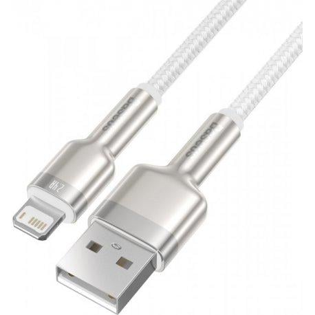 Кабель BASEUS Cafule Metal Lightning 2,4A 1 м White (CALJK-A02) - фото 2