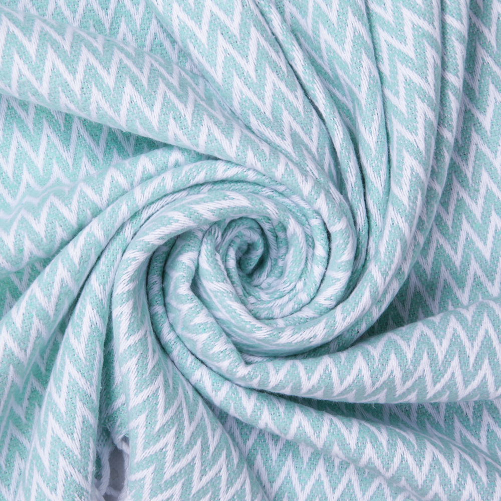 Плед хлопковый Love You Зиг-заг 140x200 Мята - фото 2