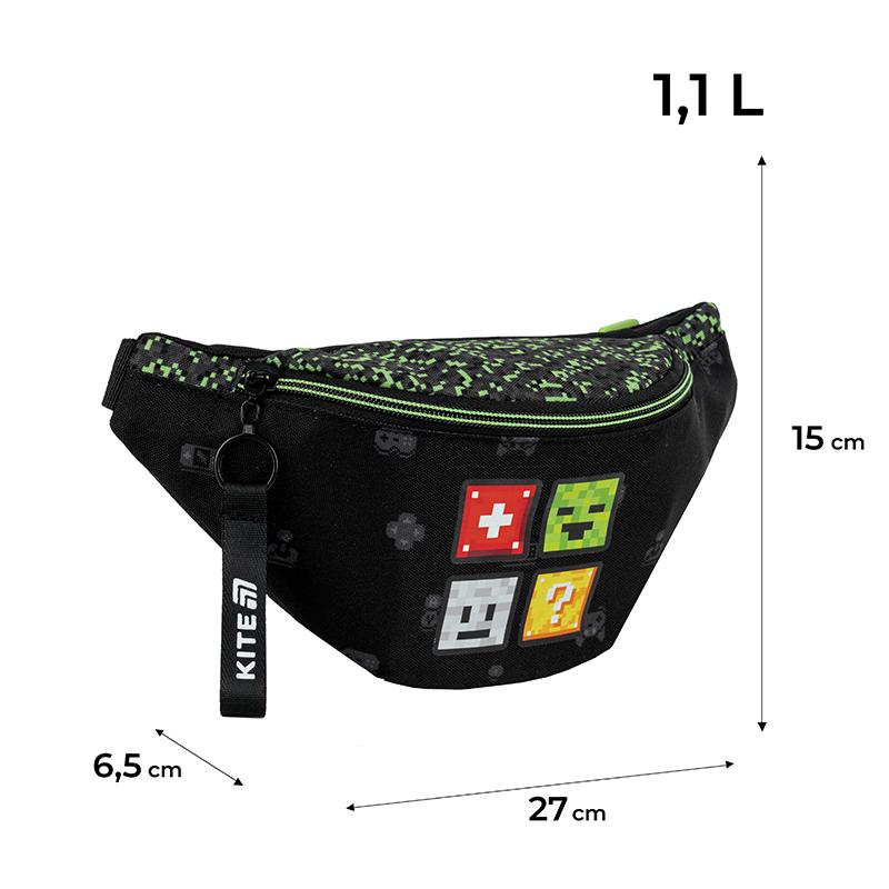 Поясна сумка-бананка дитяча Kite Kids Multiplayer Чорний (K25-2577-2) - фото 2 Поясна сумка-бананка дитяча Kite Kids Multiplayer Чорний (K25-2577-2) - фото 2