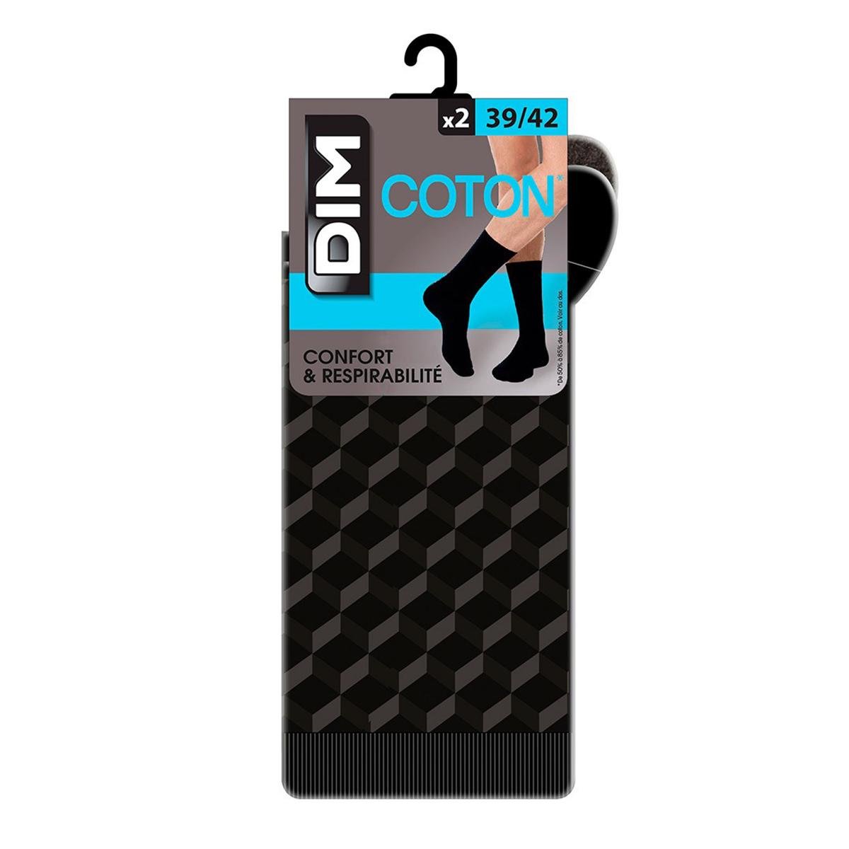 Носки DIM Coton Style Noir/Anthracite 1