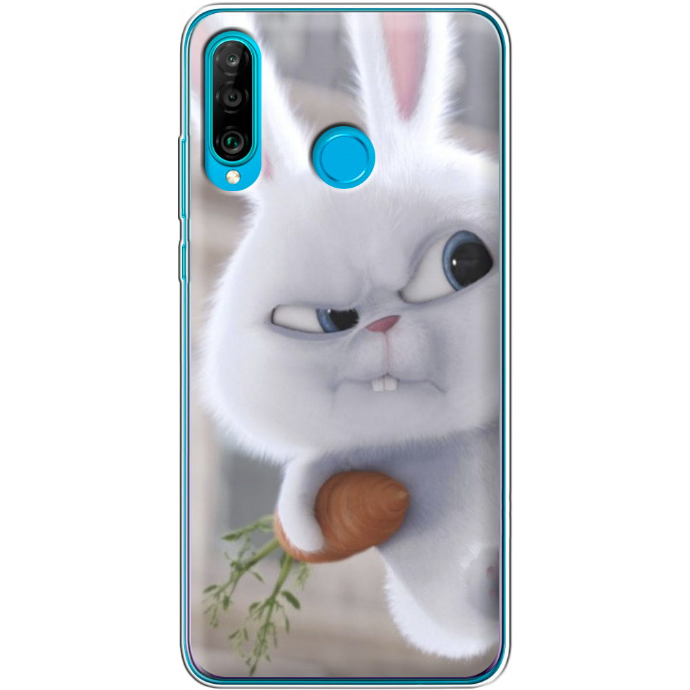 Чохол Boxface Huawei P30 Lite Rabbit Snowball Прозорий силікон (36871-up1116-36871)