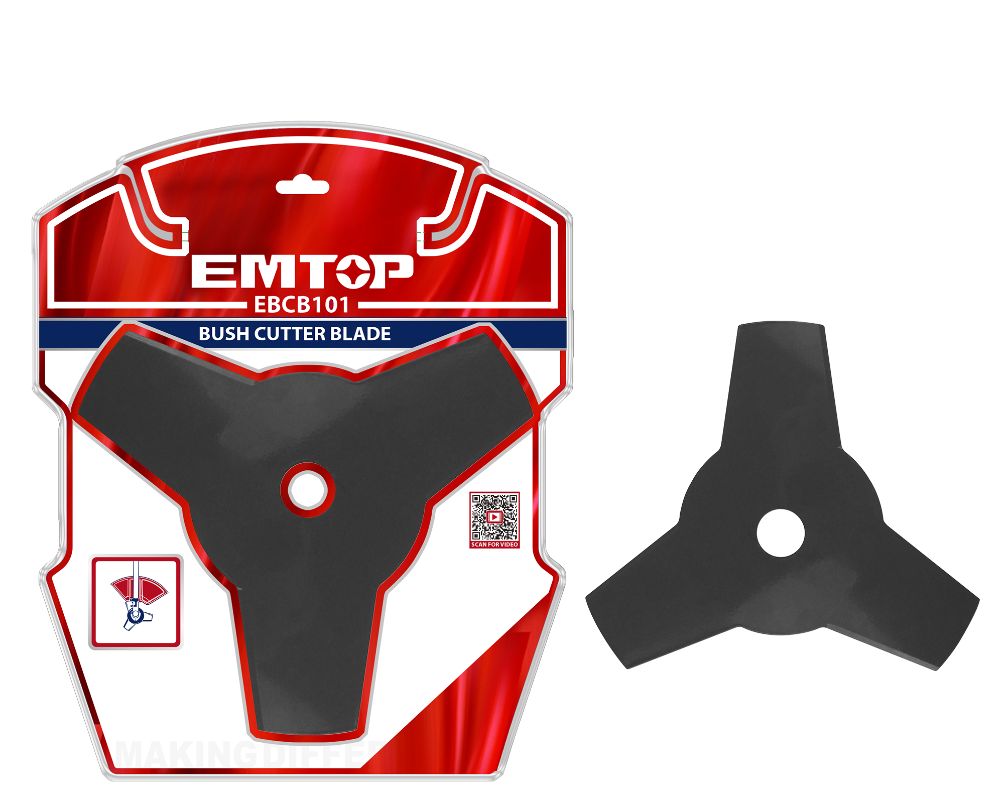 Нож для мотокос EMTOP EBCB101