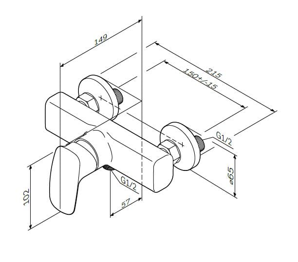 Смеситель для душа AM.PM Spirit 2.1 F71A20000 Хром (130102) - фото 2