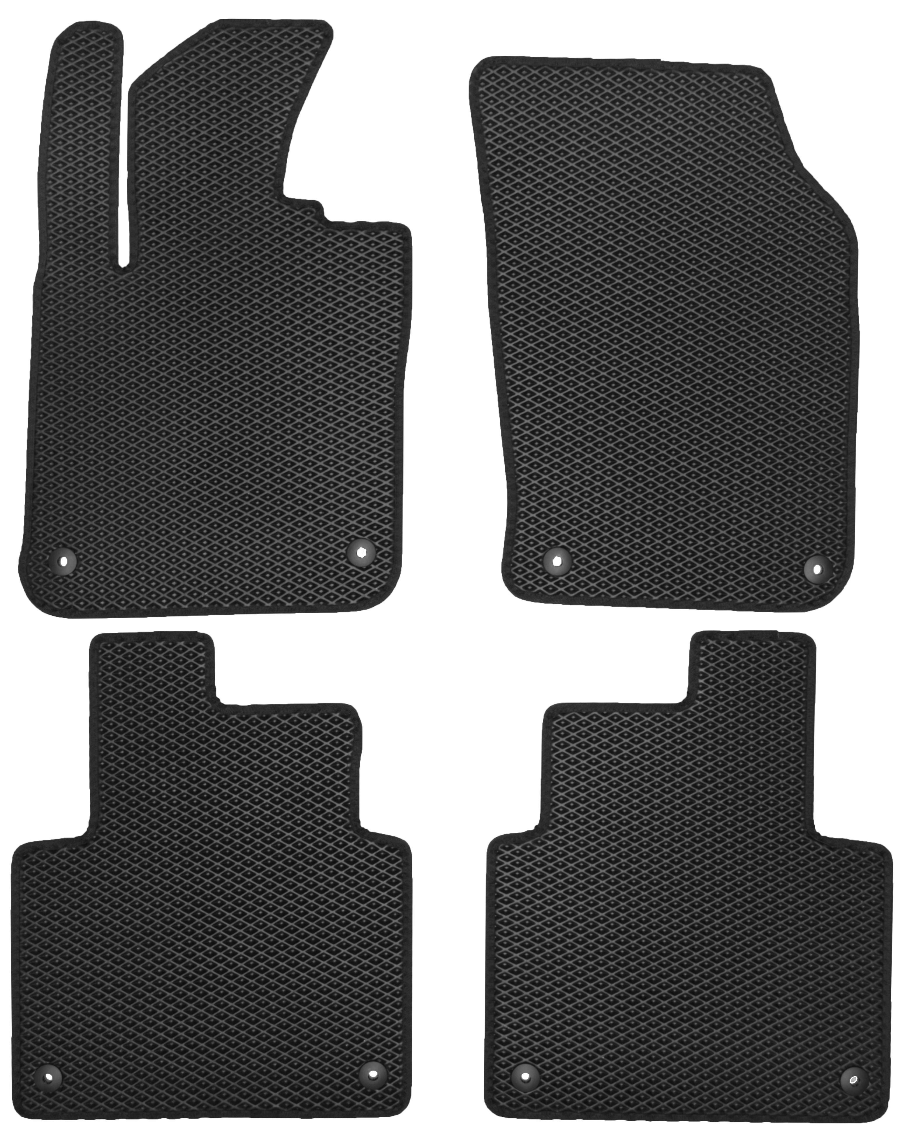 Коврики в салон для Volvo S90 '16- EVA-полимерные с красной тесьмой Черный (161052)