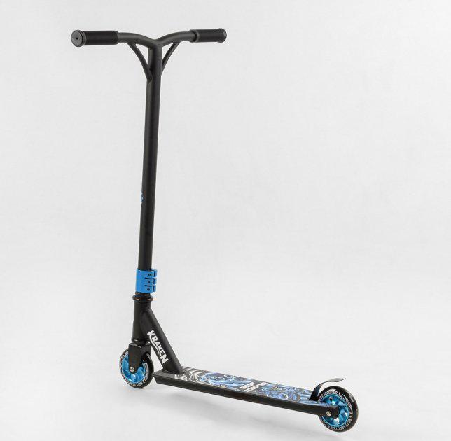 Самокат трюковой Best Scooter S-20905 алюминиевый диск и дека Синий/Черный (39002701)