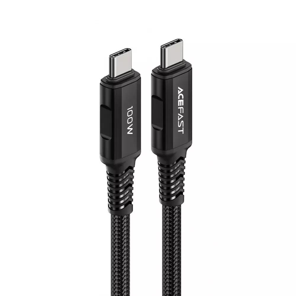 Кабель Acefast C4-03 USB-C to USB-C 100 W 5A 200 см Black - фото 2