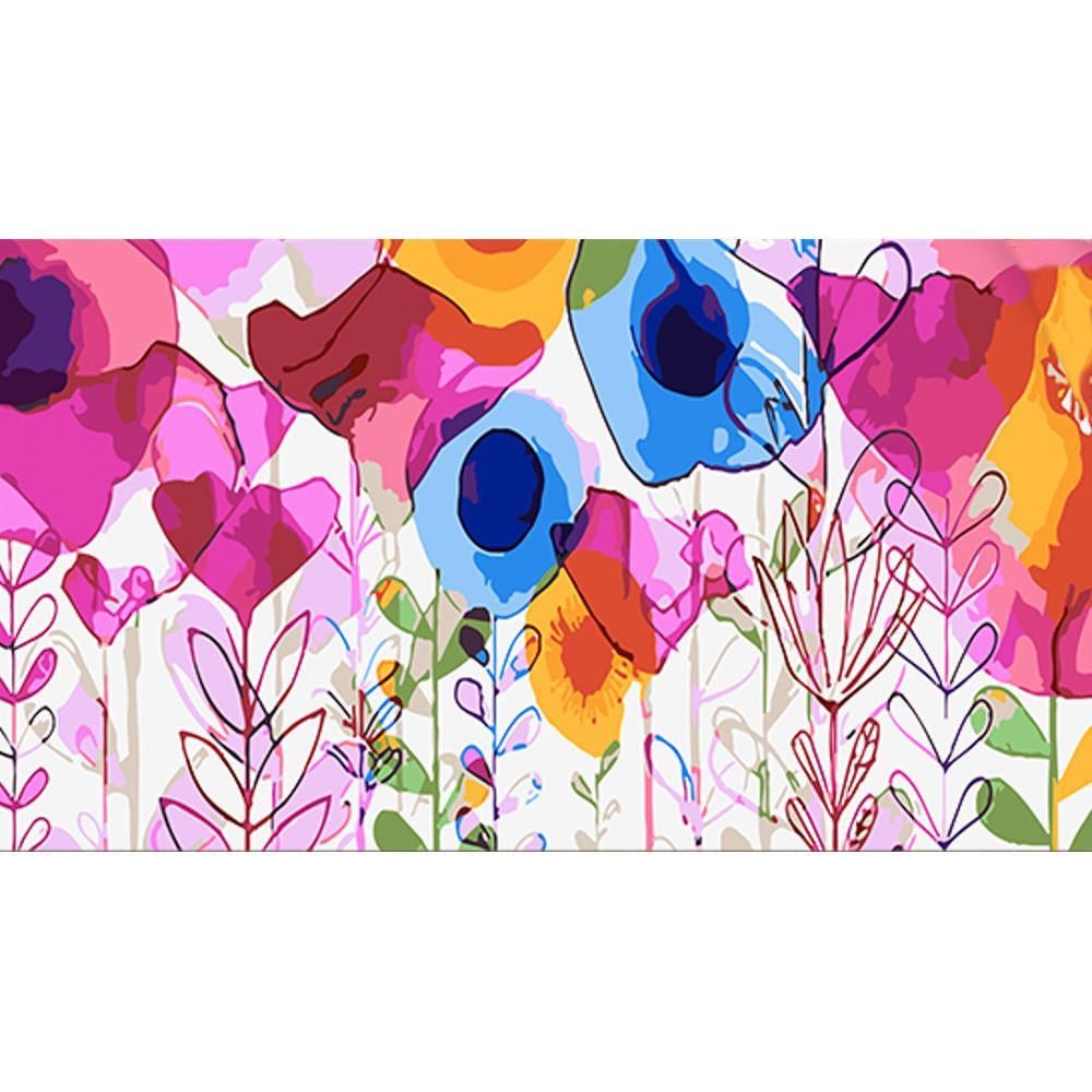 Картина по номерам Strateg Цветочная абстракция 50х25 см (WW189)
