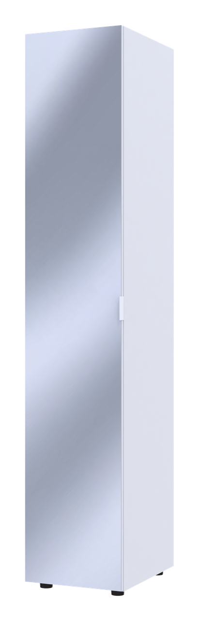 Шкаф-пенал с зеркалом Doros Гелар 39х49,5х203,4 см Белый (DRS-011129)