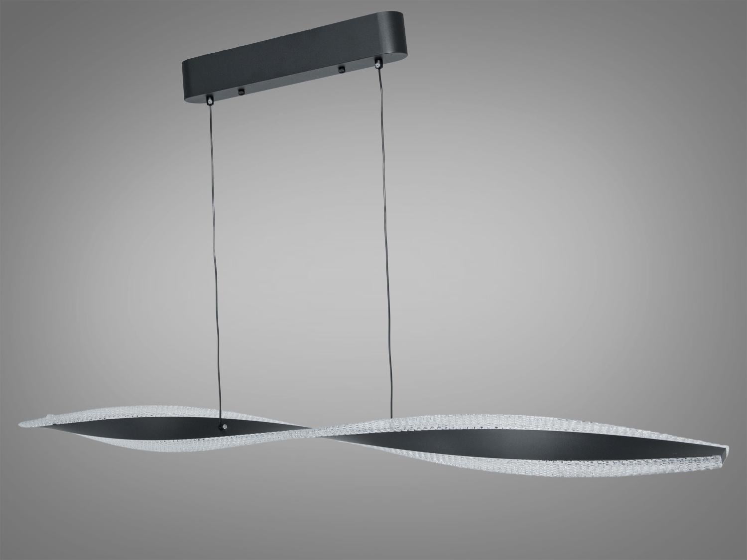 Люстра Diasha LED подвесная линейная с кристаллами 58 Вт Черный (XH1004/1200BK)