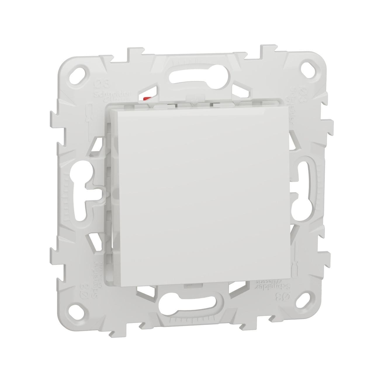 Выключатель Schneider Electric Unica New PC 1-клавишный 74,5х74,5х37,75 мм Белый (NU520518)