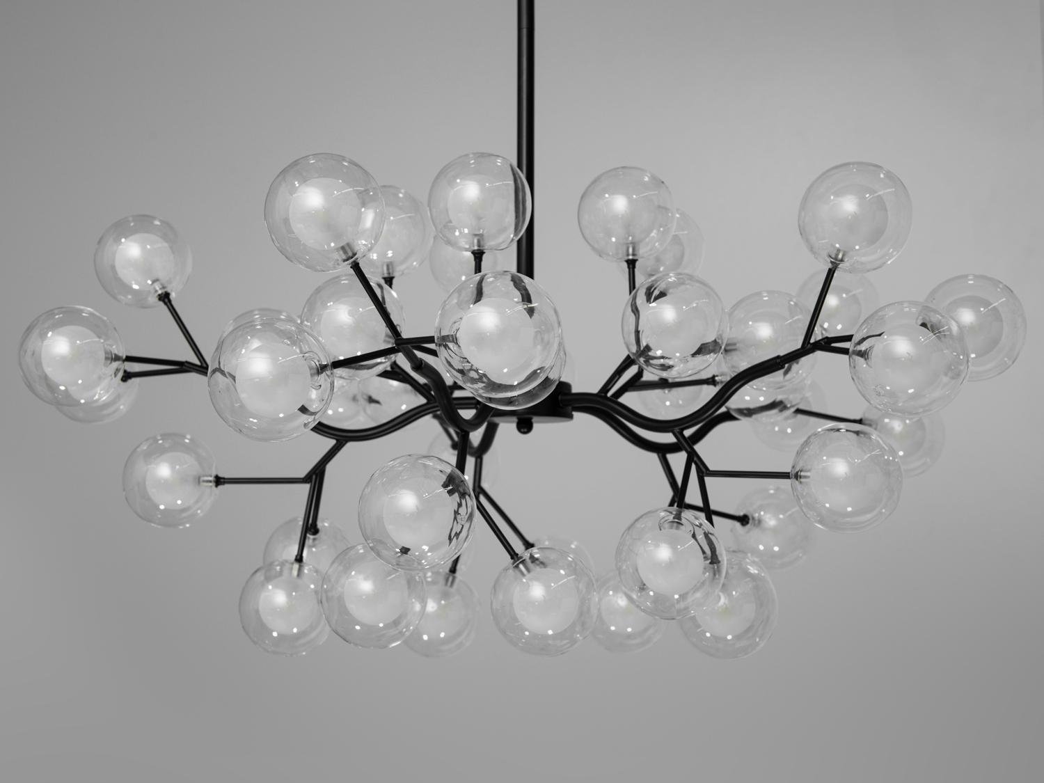 Люстра подвесная Светлячок 45 ламп Черный (8886-45B BK) - фото 2 Люстра подвесная Светлячок 45 ламп Черный (8886-45B BK) - фото 2