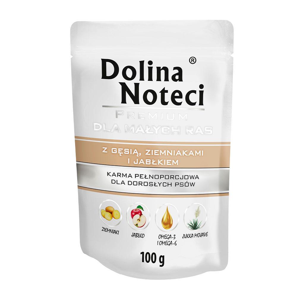 Блок влажного корма для собак мелких пород Dolina Noteci Premium с гусем/картофелем и яблоком 10 шт. 1 кг (1736138741)