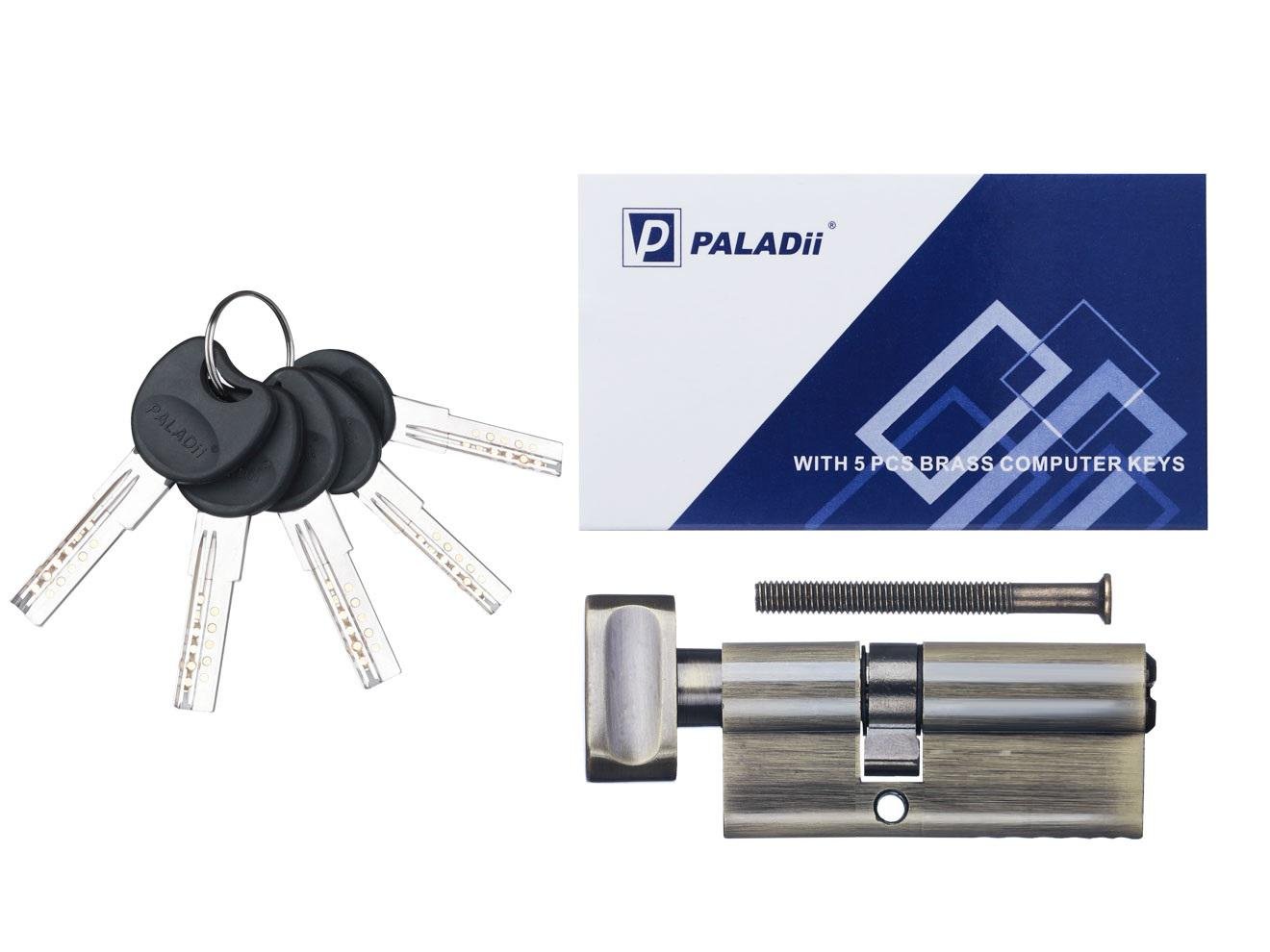 Цилиндр Paladii ST 70 мм Т30x40 5 ключей AB Бронзовый (ПЦ123) - фото 2 Цилиндр Paladii ST 70 мм Т30x40 5 ключей AB Бронзовый (ПЦ123) - фото 2