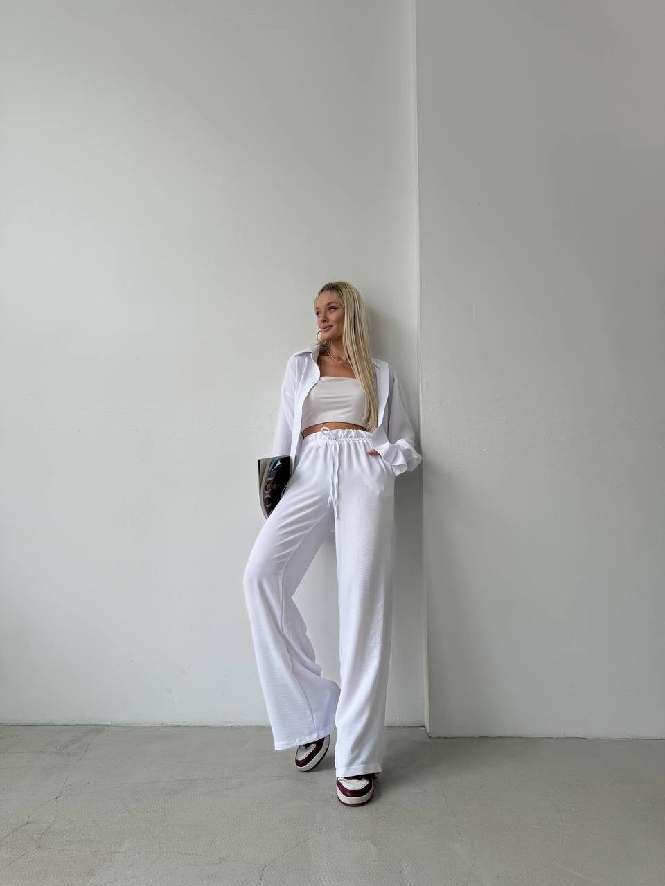 Костюм женский креп L Белый (С1499-5508/Н)