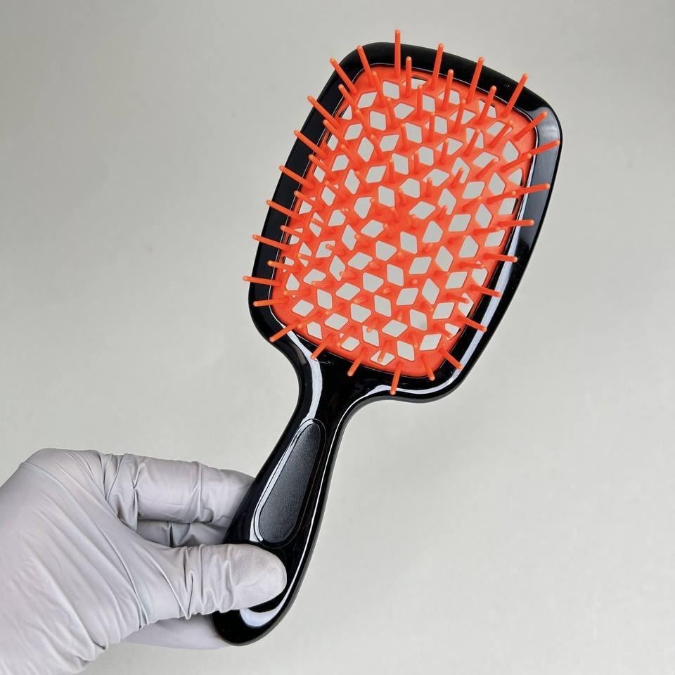 Расческа продувная для волос SuperBrush Оранжевый/Черный