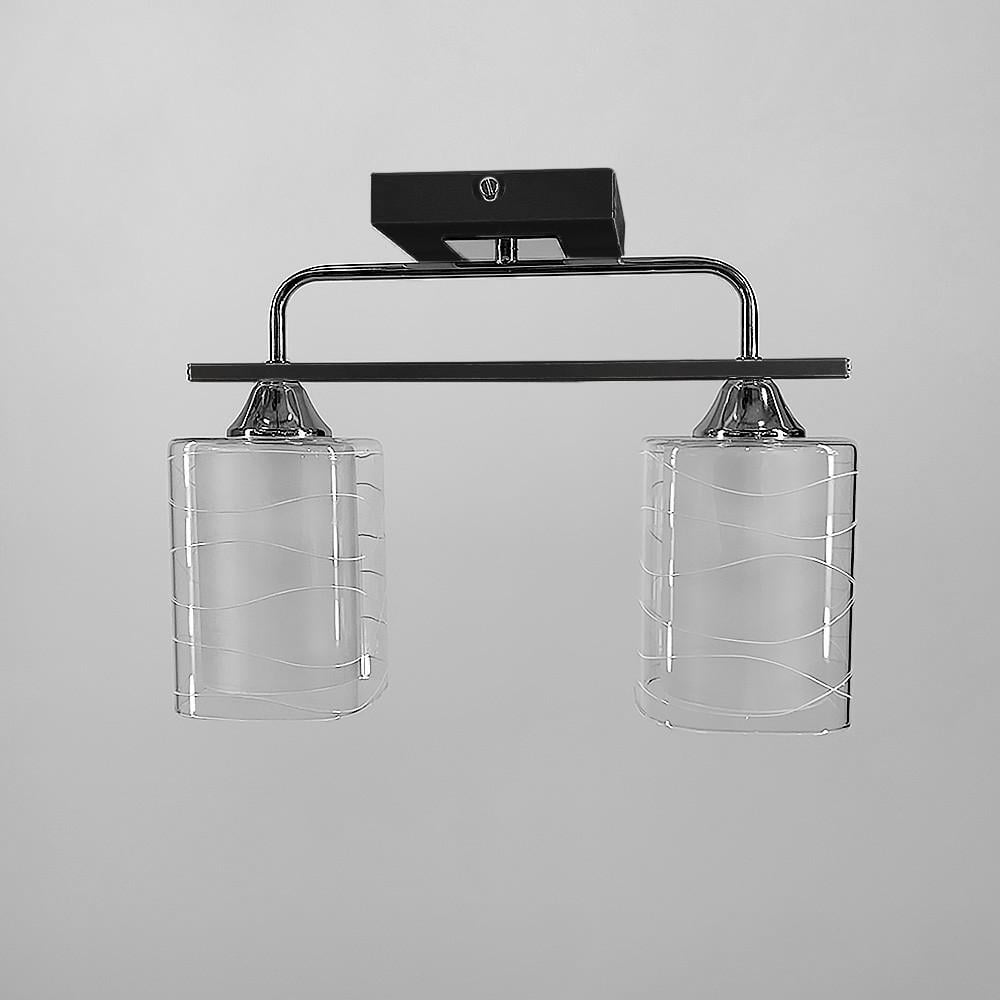 Потолочная люстра на 2 плафона Черный (126/2 BK)